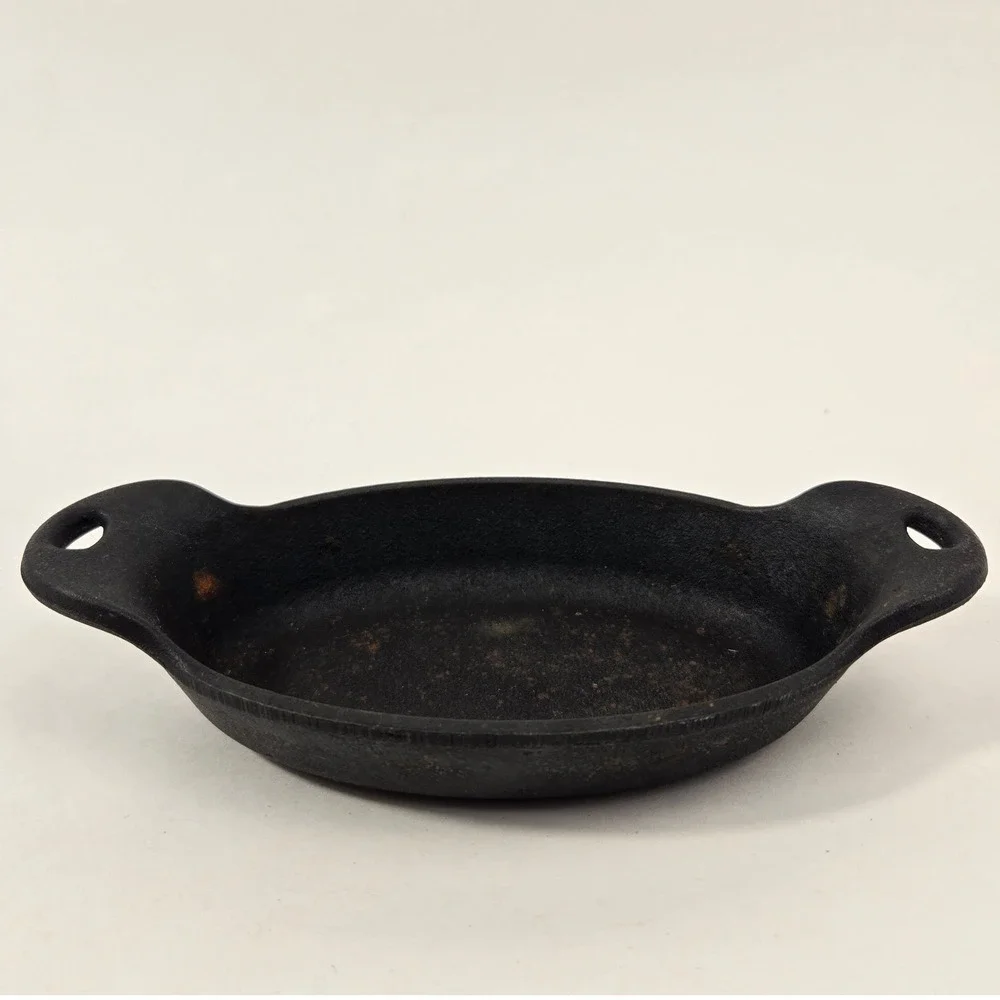 Lodge Cast Iron Oval Mini Server 9oz Black HMSO USA Made Individual Dish
